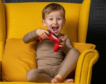 Merino Wool Baby Leggings for Kids Natural Organic Toddler Pajama Pants Thermal Base Layer 160gsm Beige Color