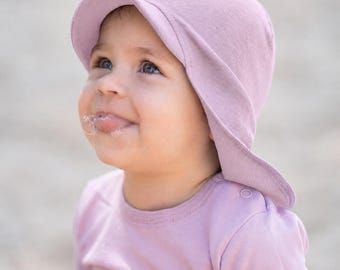 Toddler UPF35+ Merino Lightweight Sun Cap - Natural 100% Merino Kids' Sun Hat