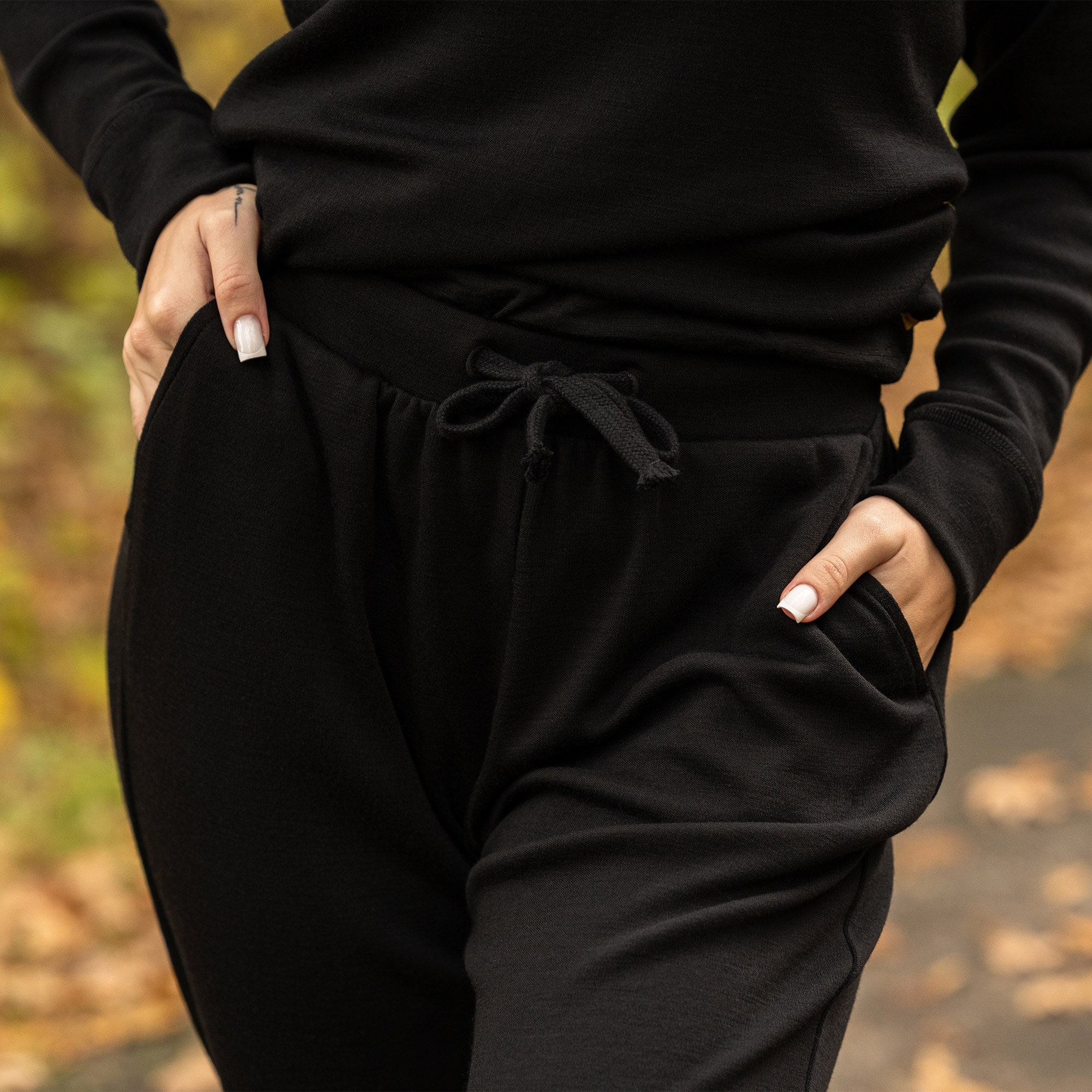 Merino Wool Sweatpants for Women Lounge Jogger Pants High Waist Thick Sweatpants Jogger 250gsm Black Etsy Ireland