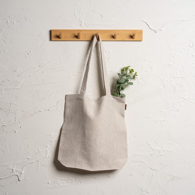 Reusable Linen Tote Bag Natural