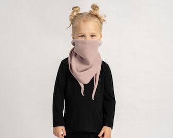 Kids' Cashmere & Merino Wool Triangle Knit Bandana Scarf - Knit Triangular Scarf