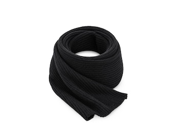 Men's Merino Ribbed Knit Scarf - 100% Merino Wool Winter Scarf
