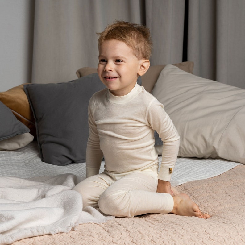 Natural Kids Merino Wool Pajama Set/Matching Christmas Sleepwear
