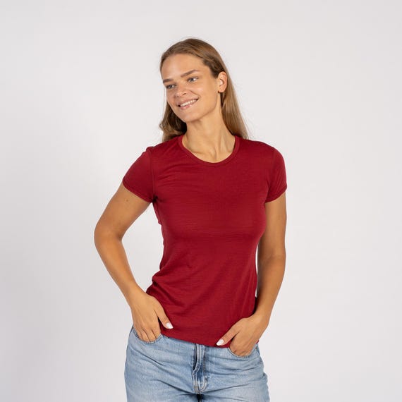 Camiseta Orgánica De Manga Larga Para Hombre, Ideal Como Regalo Para Tu Novio, 100 % Lana Merino, Cuello Redondo, Ropa Sostenible, 160 G/m². - México