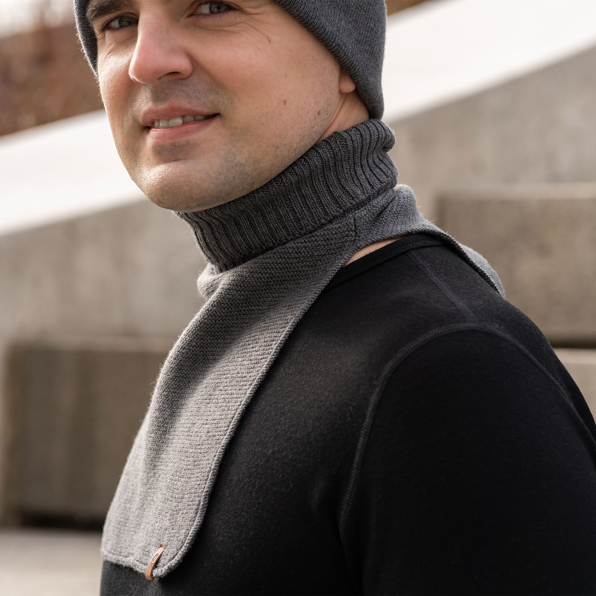 Merino Wool Collar Dickie Turtleneck Neck Warmer Mock Turtleneck