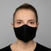 Black Protective Reusable Face Mask 100% Linen Mouth Mask/Adult Facial Mask 