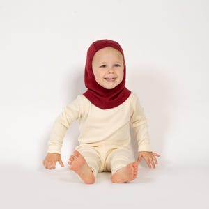 Crianças lã balaclava chapéu malha bebê chapéu criança gorro merino lã orgânica unissex bebê roupas 160gsm