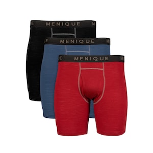 Mens Underwear 3 Pack Boxers Shorts Briefs Organic Underwear Natural Men Clothing Husband Boyfriend Gift 160gsm