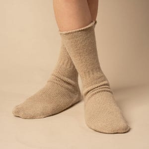 Warme kindersokken Biologische sokken merinowol zachte sokken voor kinderen peuter babycadeaus voor kinderen herfstaccessoires romigbeige