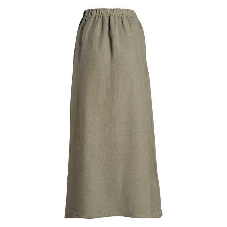 Maxi Skirt Linen Maxi Skirt A Line Maxi Skirt Summer Maxi Skirts Flowy Maxi Skirt Long Maxi Skirt Green Maxi Skirt / SOPHIA Stone Green image 7