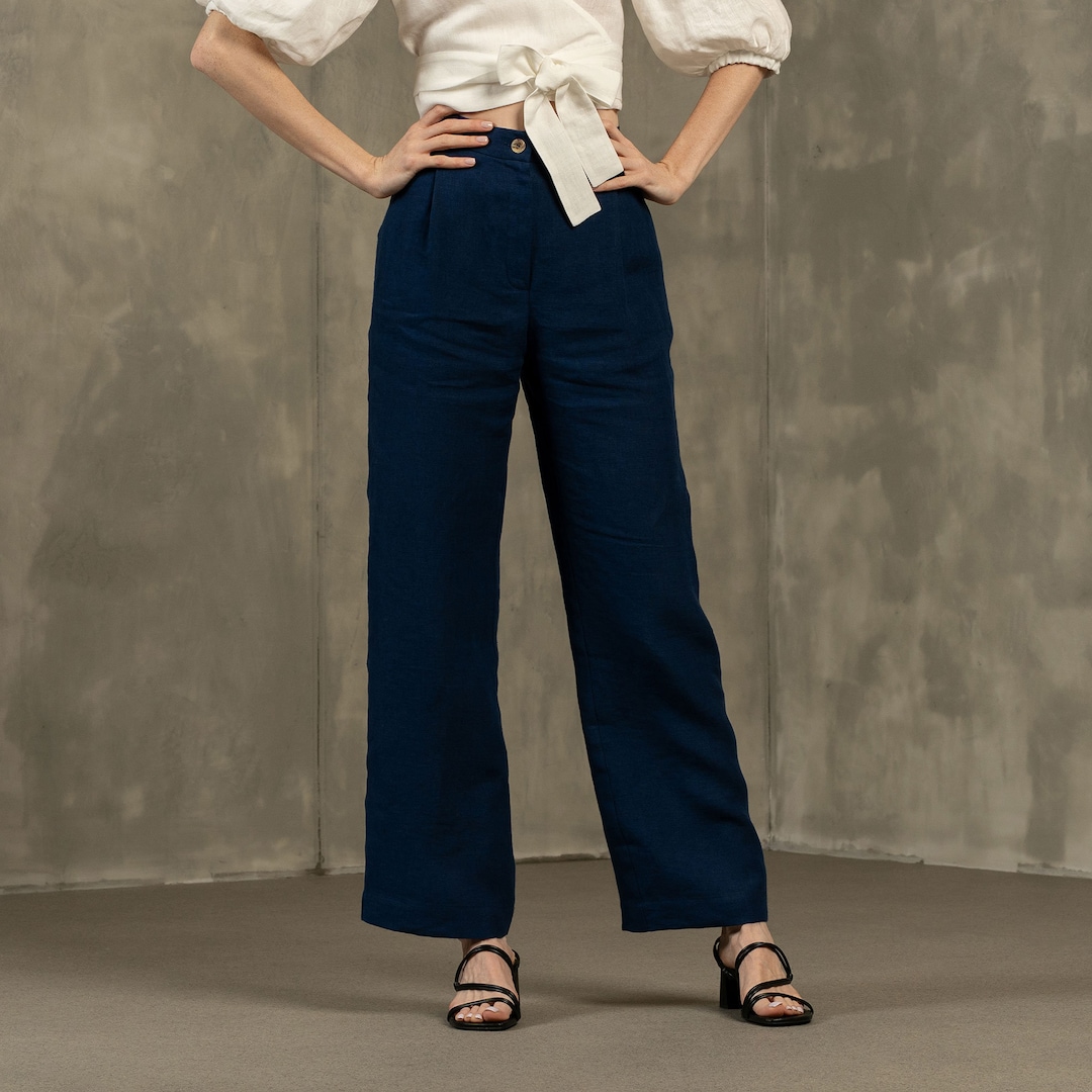 Linen Pants in Blue main image 0