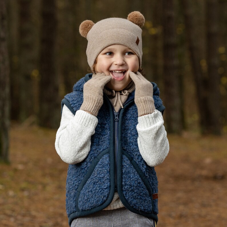 Kids' Wool Vest Long Fleece Vest for Toddler Handmade Warm Etsy