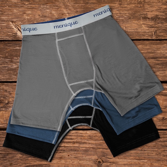 100% Merino Wool Mens Boxer Shorts Underwear 3 Pack Set - Etsy UK