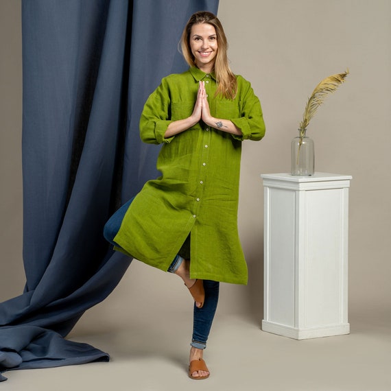 Forest green cheap shirt dress
