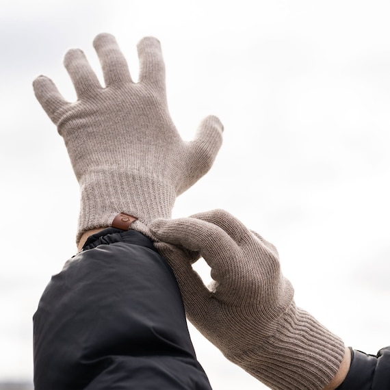 Men Half Finger Gloves Elastic Mittens Handmade Fingerless Knitting Gloves  Soft