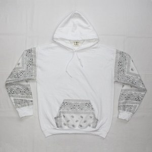 White bandana hoodie hotsell