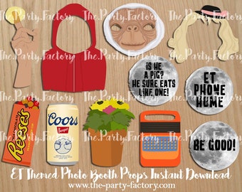 ET Themed Photo Booth Props Instant Download, PRINTABLES, PDF File