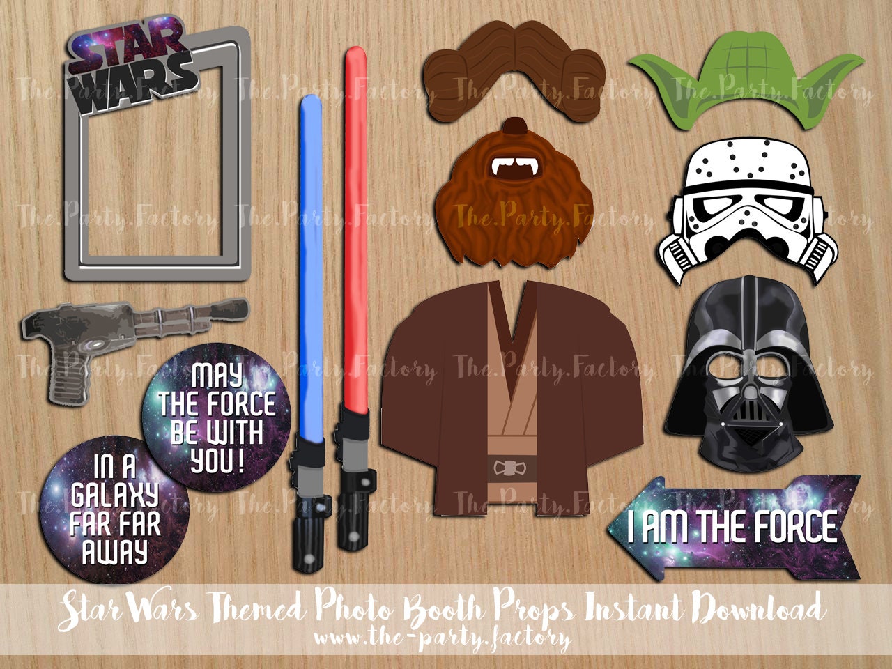 Star Wars Themed Photo Booth Props Instant Download - Etsy
