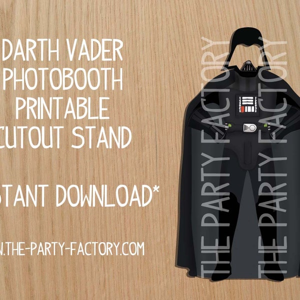 Darth Vader a tema Photo Booth Ritaglio Stand Download istantaneo, STAMPABILE, File digitale