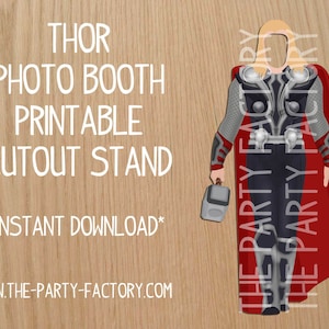 Soporte para fotomatón con temática de Thor, descarga instantánea, IMPRIMIBLE, archivo digital