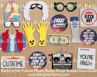 Back To The Future Themed Photo Booth Props Instant Download Etsy 日本