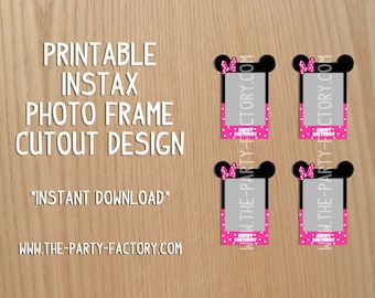 Minnie Mouse Instax Photo Frame, PRINTABLE File, PDF