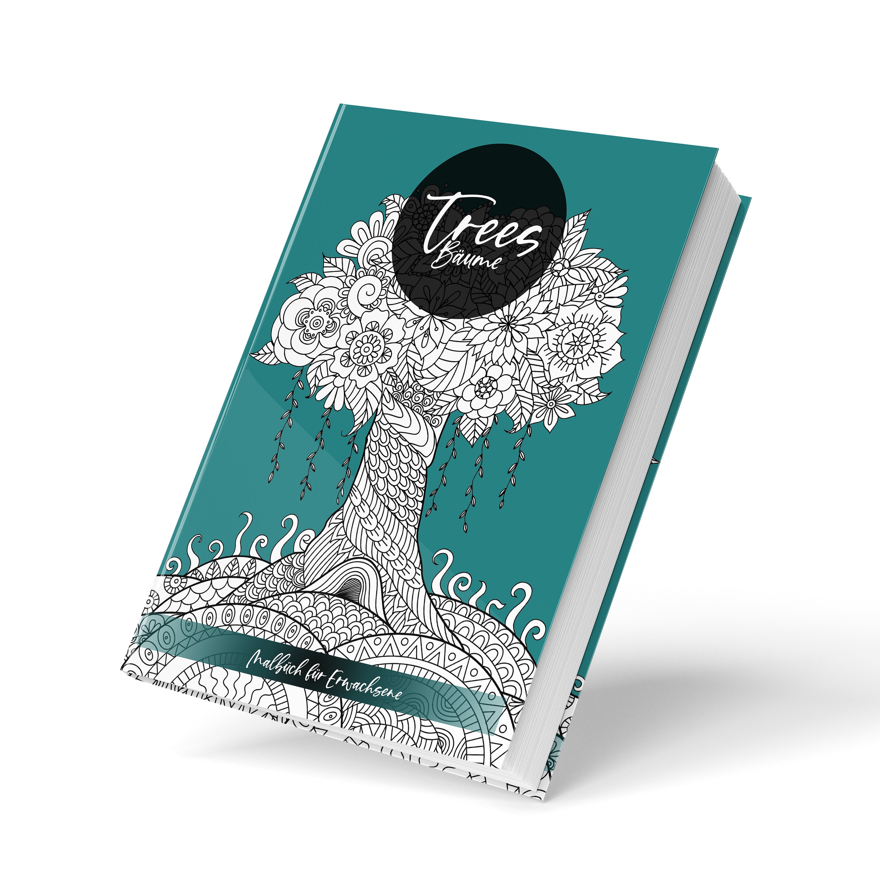 Libro da colorare dell'albero degli alberi per adulti e adolescenti  Bellissimi alberi in vari. Stili dorsi neri A4 120 p. Brossura -  Italia