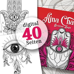 Third Eye Yoga Coloring Book for Adults Meditation | mindfulness | Yoga coloring book to print | 40 P. DIGITAL DOWNLOAD
