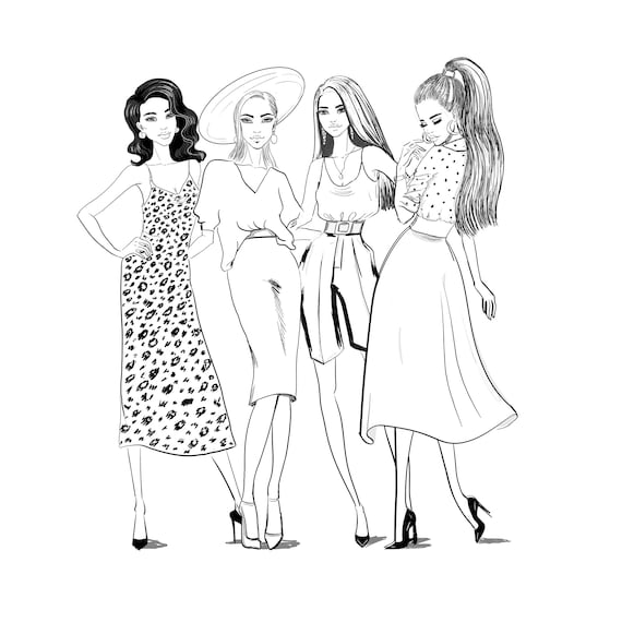 Mode Livre de coloriage, 50 Dessins de Top model féminin à colorier pour  fille - Moda Fashionista - Librairie L'Armitière