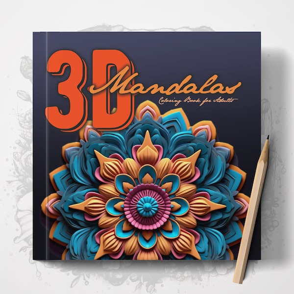 3D Mandalas Graustufen Malbuch für Erwachsene Mandala Malbuch Mandalas Ausmalbuch | 3D Ausmalbuch für Erwachsene | Mandala Malvorlagen 60S.
