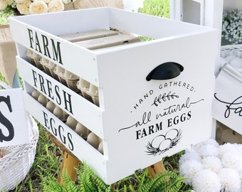 PDF Building Plans | Egg Carton Crate | Specialty Sized Custom Wood Project | Fits Flat Top Egg Cartons | Farmer's Market Stand | Carpentry