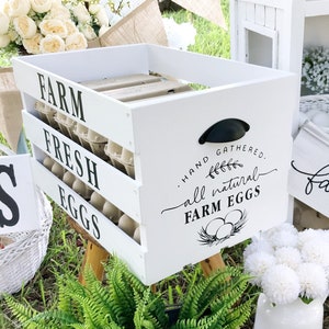PDF Building Plans | Egg Carton Crate | Specialty Sized Custom Wood Project | Fits Flat Top Egg Cartons | Farmer's Market Stand | Carpentry