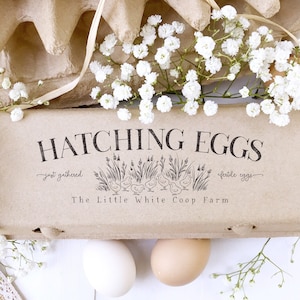 May include: A brown cardboard egg carton with the text 