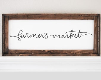 SVG File | Farmer's Market | Cute Farm Stand Signage Farmhouse Decor | Vinyl Lettering Custom Sign Making Digital File | EPS dxf pdf jpg DIY