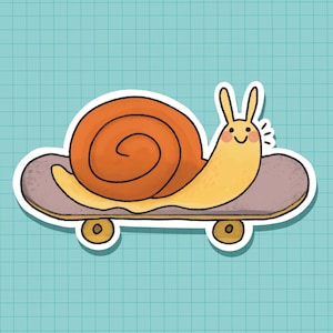 Sticker escargot radical de skateboard | Découpe | Vinyle imperméable