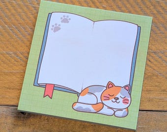 Sleeping Kitty Sticky Notes (7 x 7 cm, 50 Sheets)