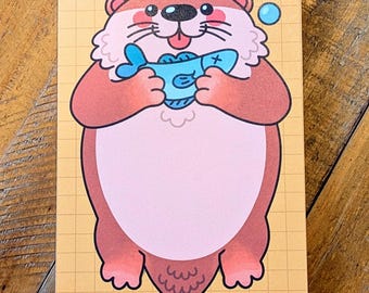 Otter Memo Note Pad (10 x 14 cm, 50 Sheets)