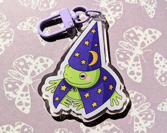 Wizard Frog Keychain Acrylic Charm