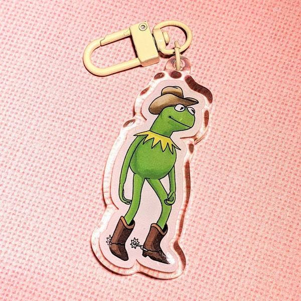 Cowboy Kermit Keychain Acrylic Charm