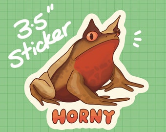 Horny Malayan Long-Nosed Horned Leaf Frog Sticker OR Magnet | Die Cut | Waterproof Vinyl