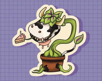 Cowplant Fan Art Sticker OR Magnet | Die Cut | Waterproof Vinyl