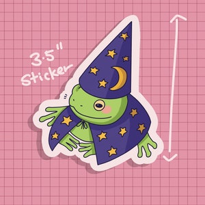 autocollant ou aimant de grenouille de magicien de Zazzle.be Liste d'envies Vous avez des idées ? Découpe | Vinyle imperméable