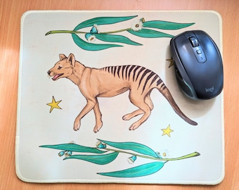 Muismat Thylacine Tasmaanse tijger 11,5 x 9,6 inch | Rubberen antislipbasis