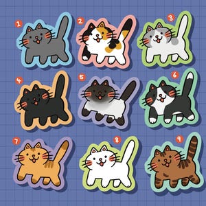 Stickers ou aimants de chat | Découpe | Vinyle imperméable
