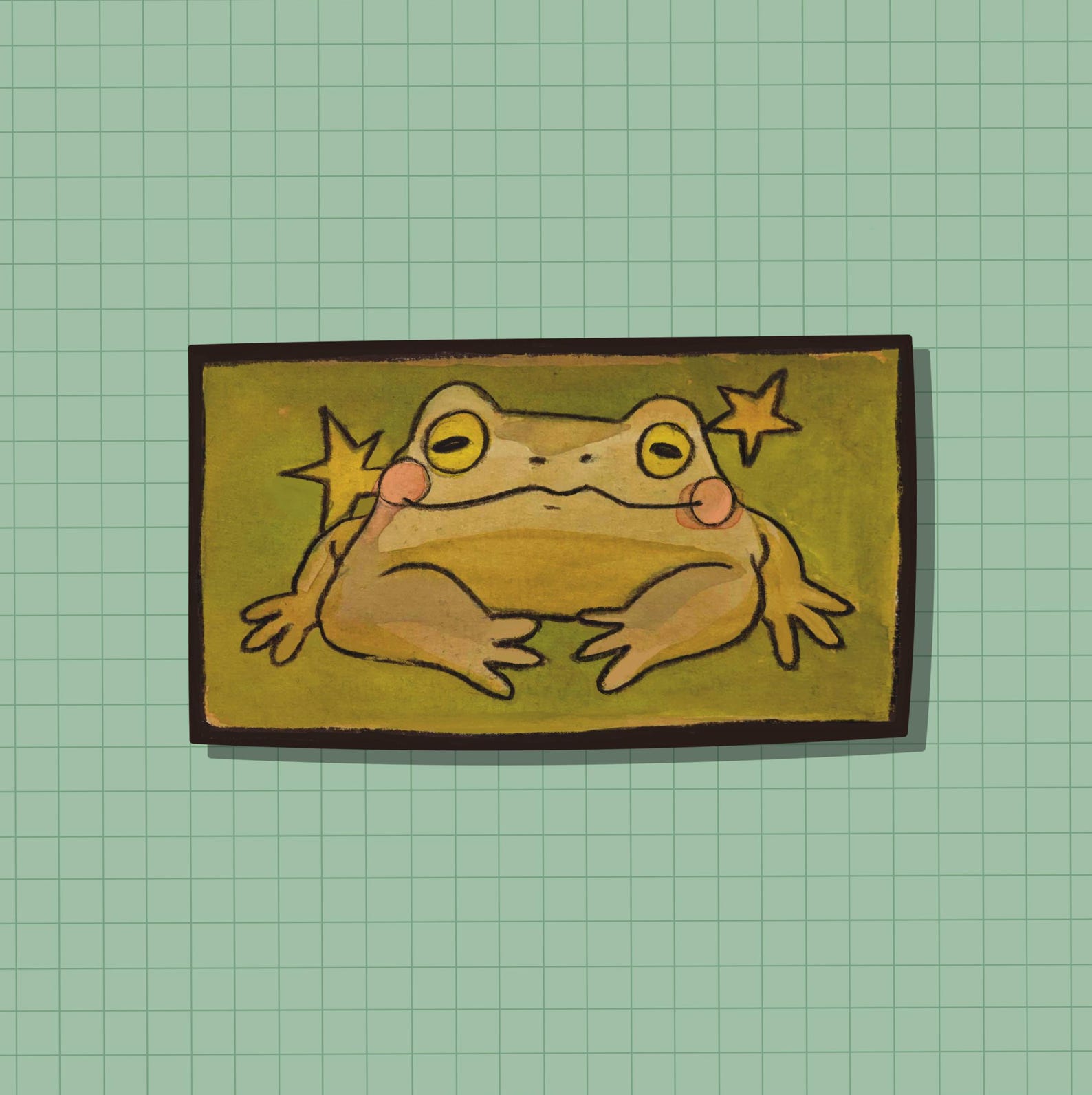 Frog Painting Sticker OR Magnet | Die Cut | Waterproof Vinyl - Etsy