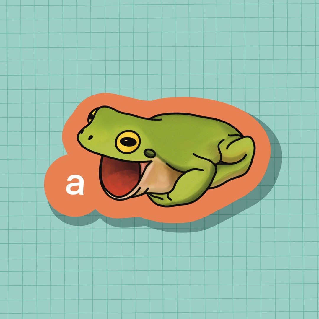 A! Frog Sticker OR Magnet | Die Cut | Waterproof Vinyl - Etsy