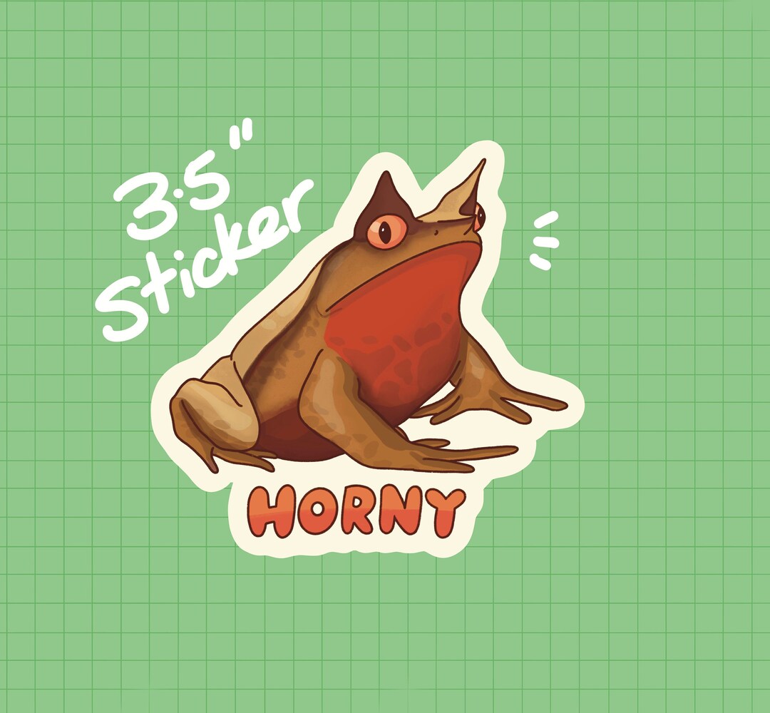 Horny Malayan Long-nosed Horned Leaf Frog Sticker OR Magnet | Die Cut ...
