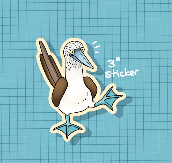 Blue Footed Booby Bird Sticker | Die Cut | Waterproof Vinyl