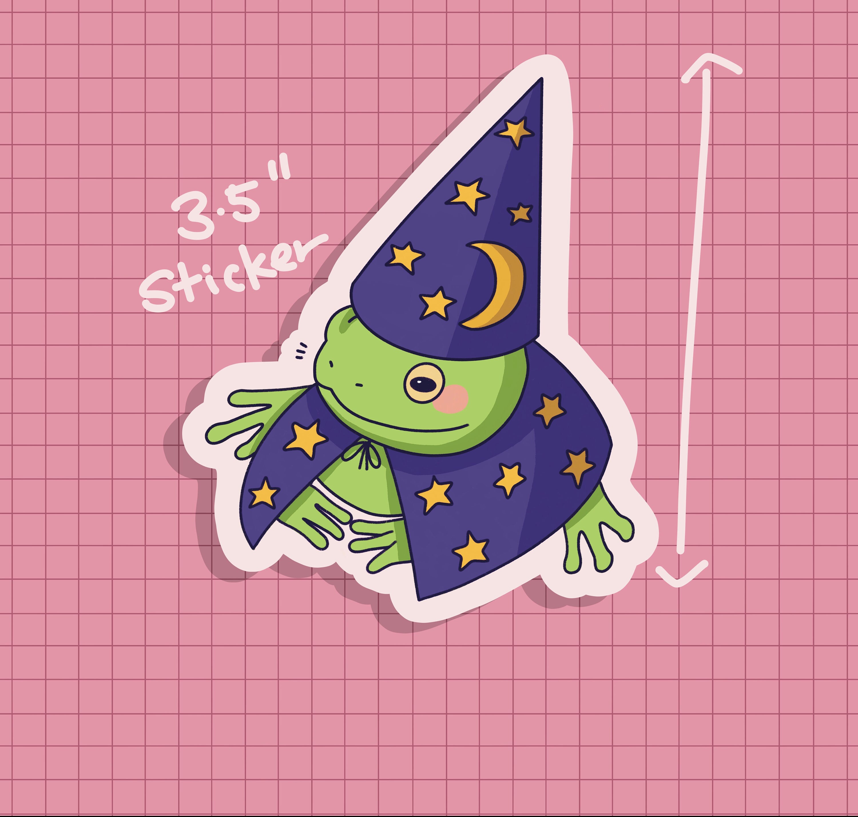 Wizard Froggy Sticker OR Magnet | Die Cut | Waterproof Vinyl - Etsy