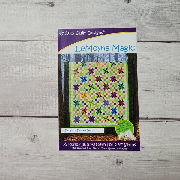 Le Moyne Magic Quilt Pattern, Cozy Quilt Designs, Like New - DS22